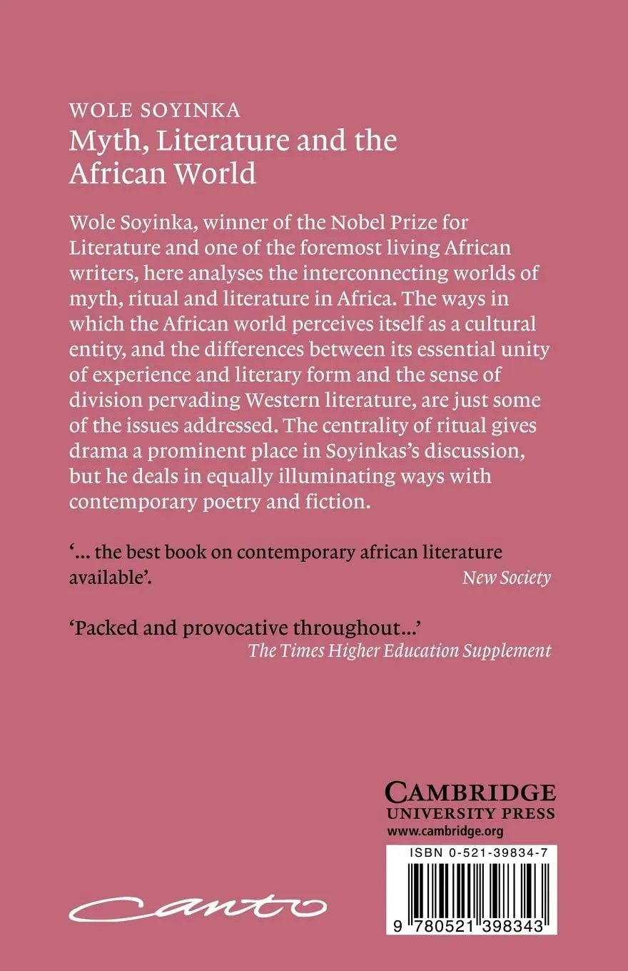 Rückseite: 9780521398343 | Myth, Literature and the African World | Wole Soyinka (u. a.) | Buch