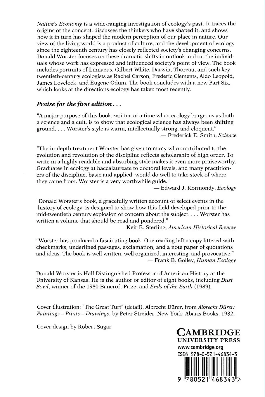 Rückseite: 9780521468343 | Nature's Economy | A History of Ecological Ideas | Donald Worster
