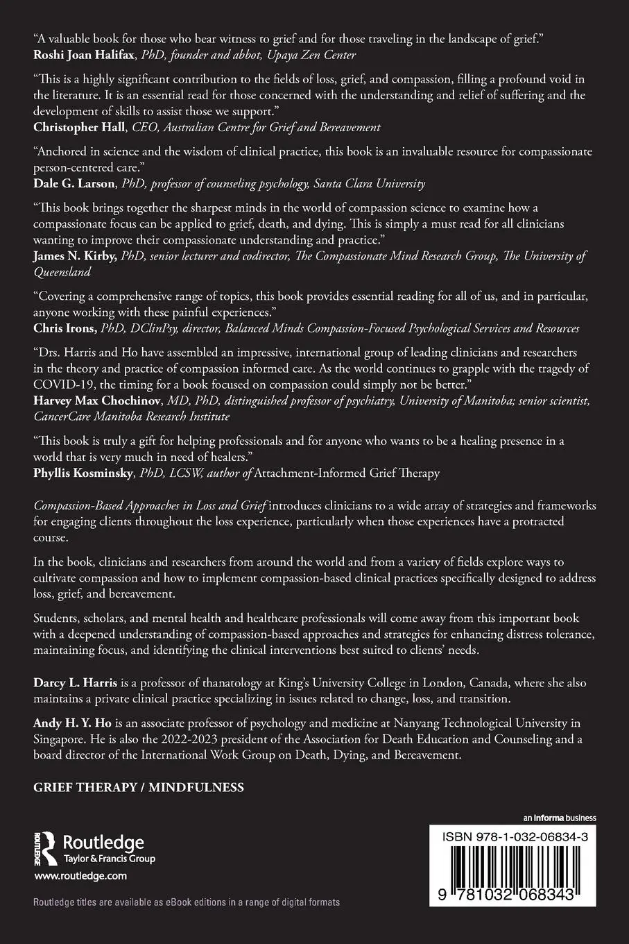 Rückseite: 9781032068343 | Compassion-Based Approaches in Loss and Grief | Harris (u. a.) | Buch