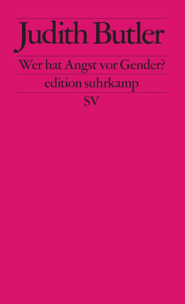 Cover: 9783518128343 | Wer hat Angst vor Gender? | Judith Butler | Taschenbuch | 405 S.
