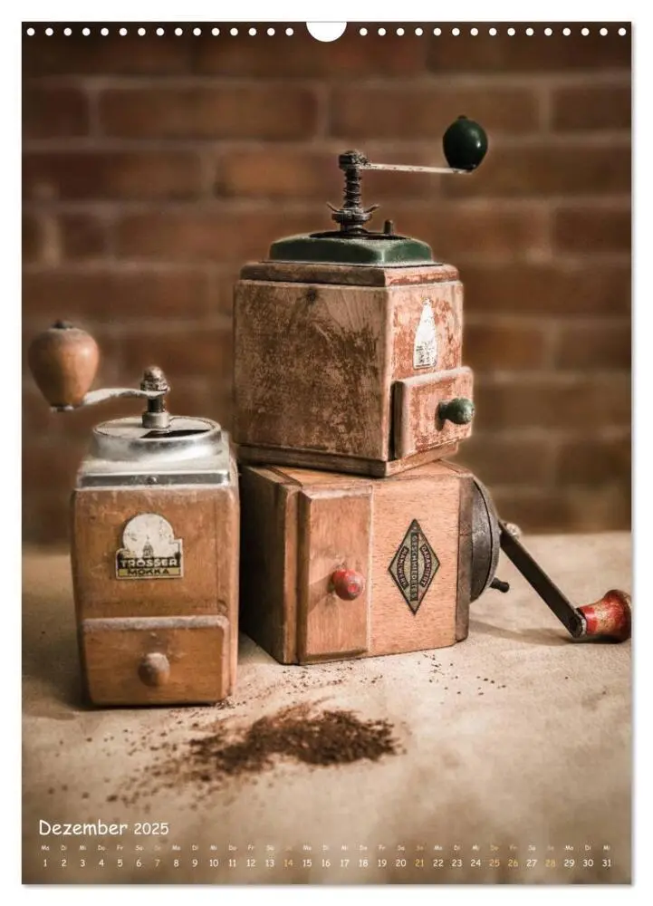 Bild: 9783457048443 | Alte Kaffeemühlen (Wandkalender 2025 DIN A3 hoch), CALVENDO...