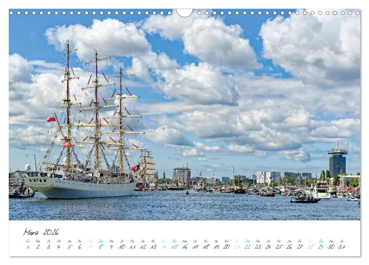 Bild: 9783516688443 | SAIL Amsterdam (Wandkalender 2026 DIN A3 quer), CALVENDO...