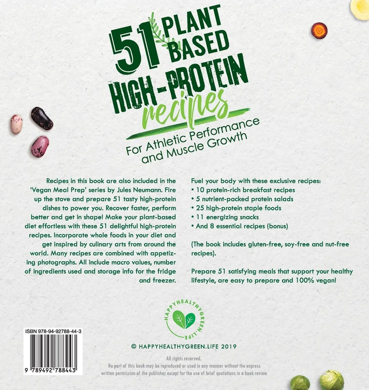 Rückseite: 9789492788443 | 51 Plant-Based High-Protein Recipes | Jules Neumann | Buch | Englisch