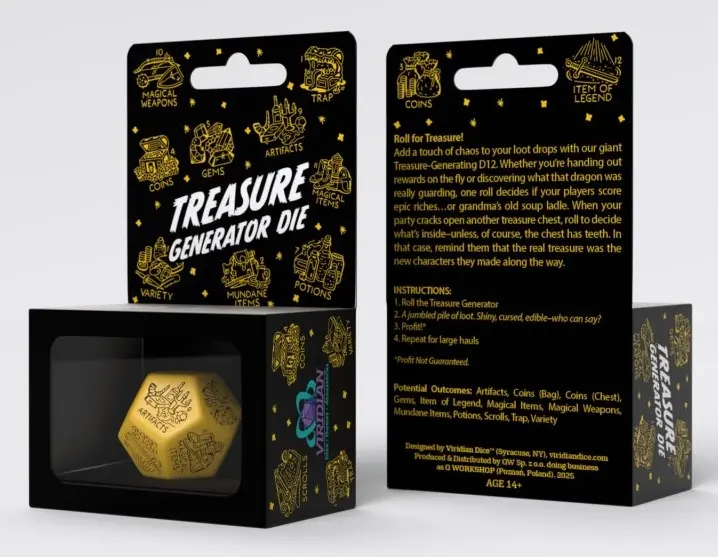 Cover: 5907699498543 | Treasure Generator Die: Yellow&amp;Black | Q-Workshop | EAN 5907699498543