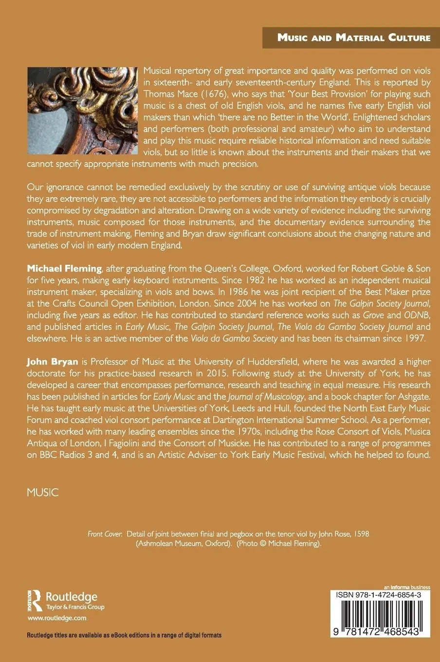 Rückseite: 9781472468543 | Early English Viols | Instruments, Makers and Music | Fleming (u. a.)