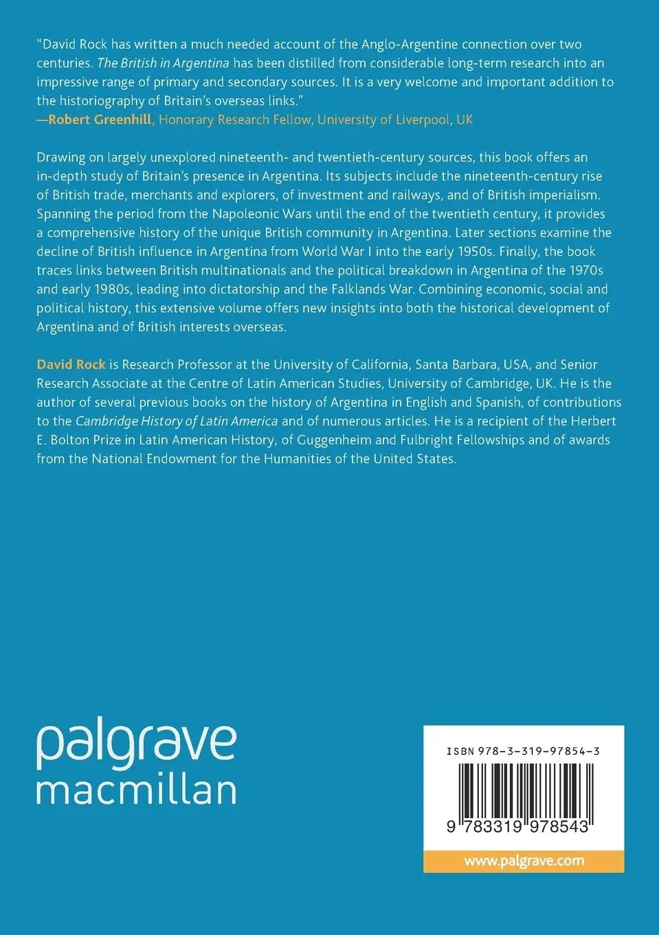 Rückseite: 9783319978543 | The British in Argentina | Commerce, Settlers and Power, 1800-2000