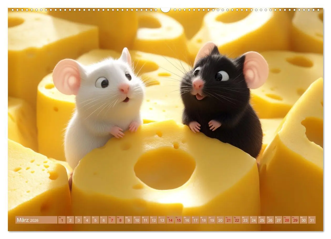 Bild: 9783457278543 | Mäuse würden Käse kaufen (Wandkalender 2026 DIN A2 quer), CALVENDO...