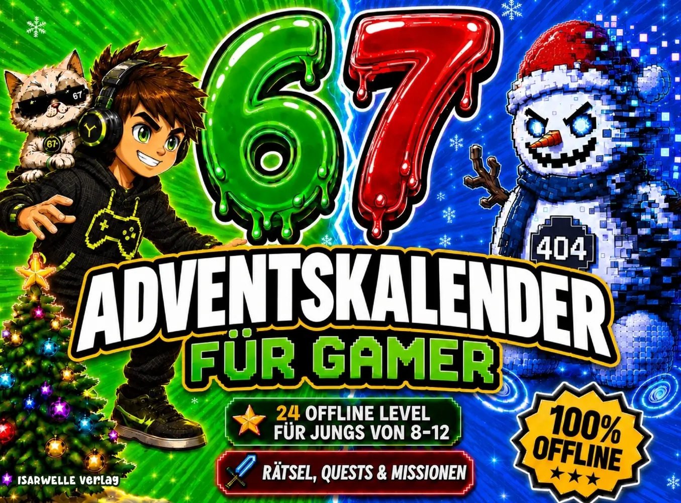 Cover: 9783982738543 | Six Seven 67 Adventskalender für Gamer | IsarWelle Verlag | Buch