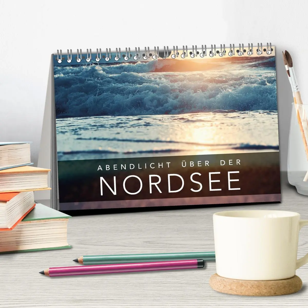 Bild: 9783435488643 | Abendlicht über der Nordsee (Tischkalender 2025 DIN A5 quer),...