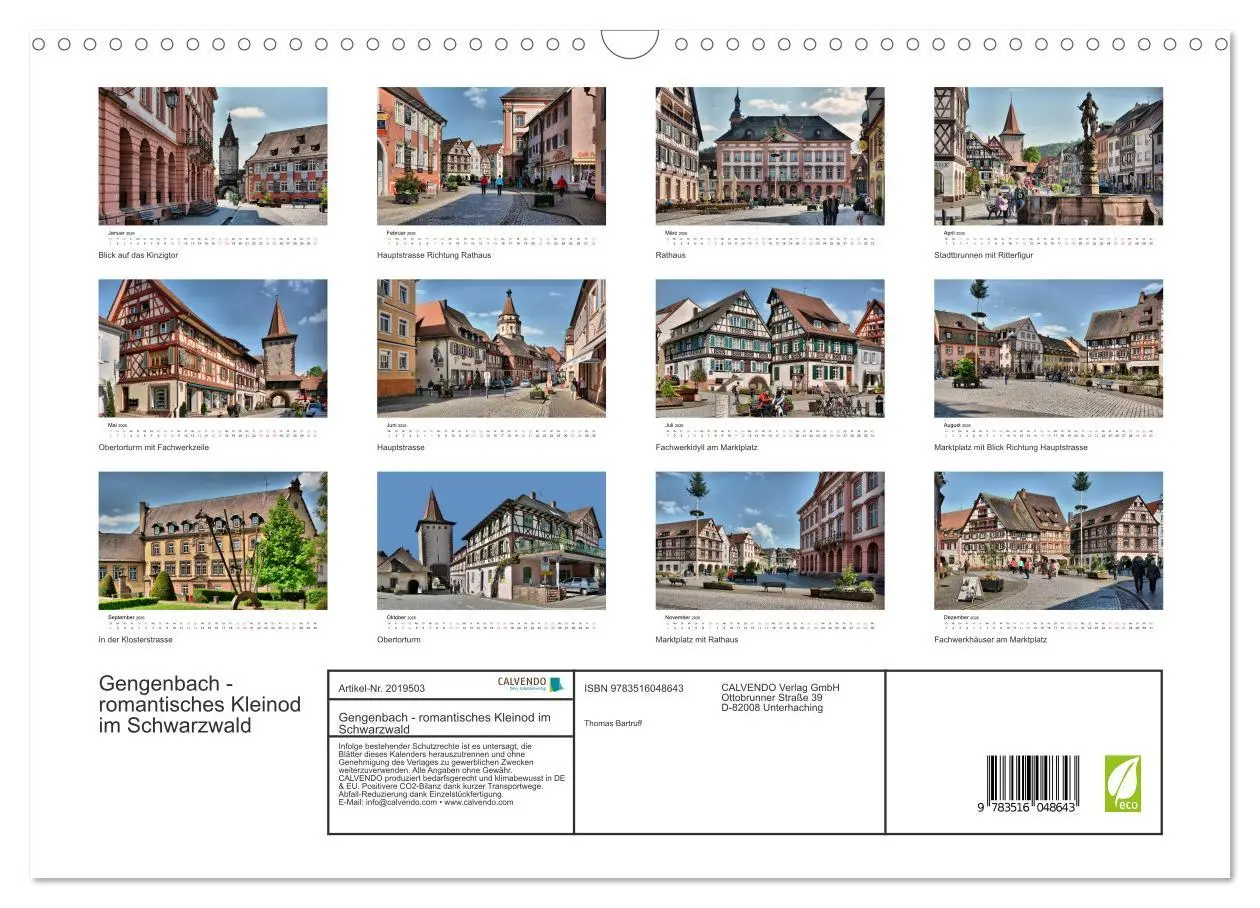 Bild: 9783516048643 | Gengenbach - romantisches Kleinod im Schwarzwald (Wandkalender 2026...