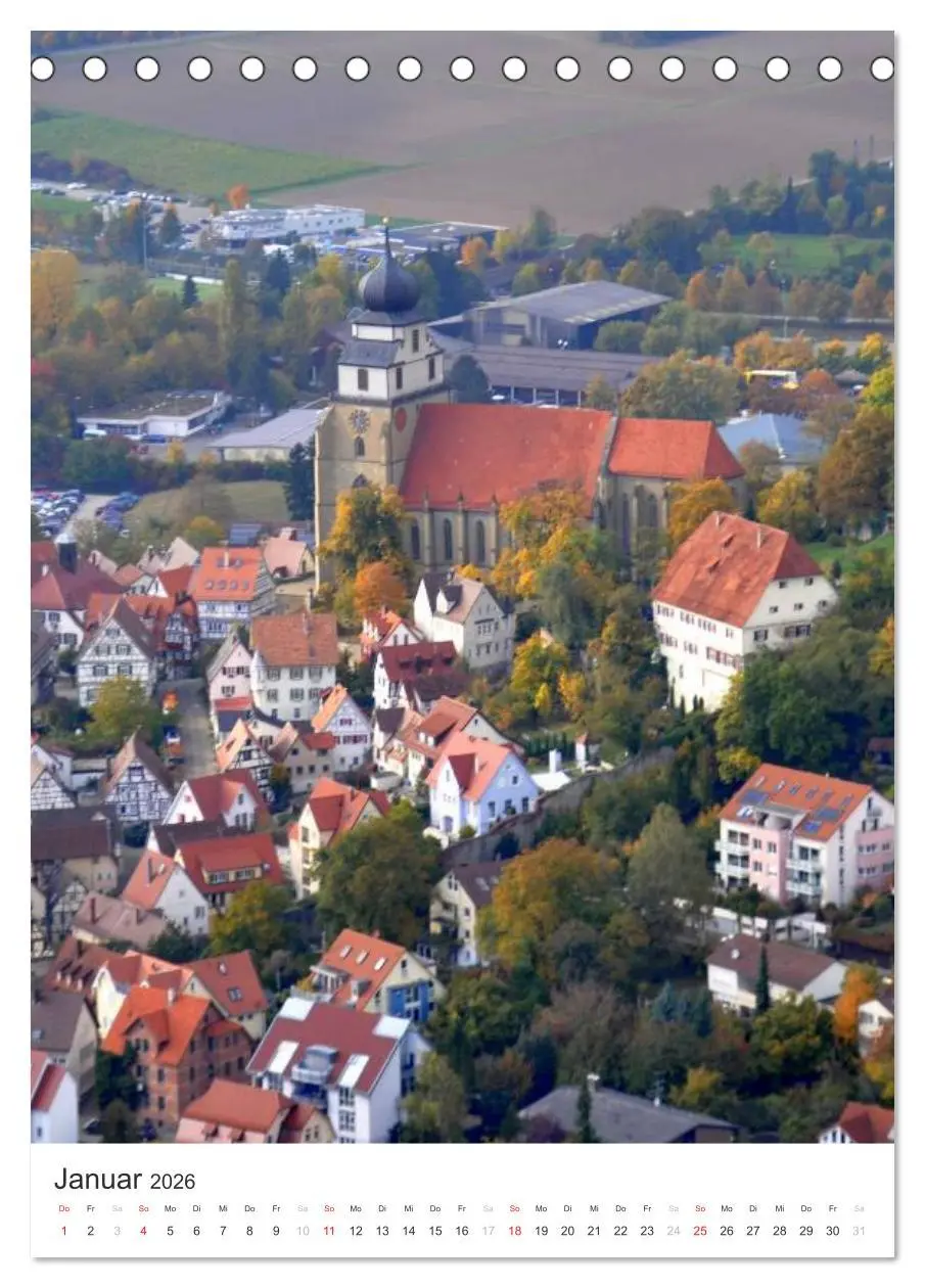 Bild: 9783516428643 | Herrenberg (Tischkalender 2026 DIN A5 hoch), CALVENDO Monatskalender