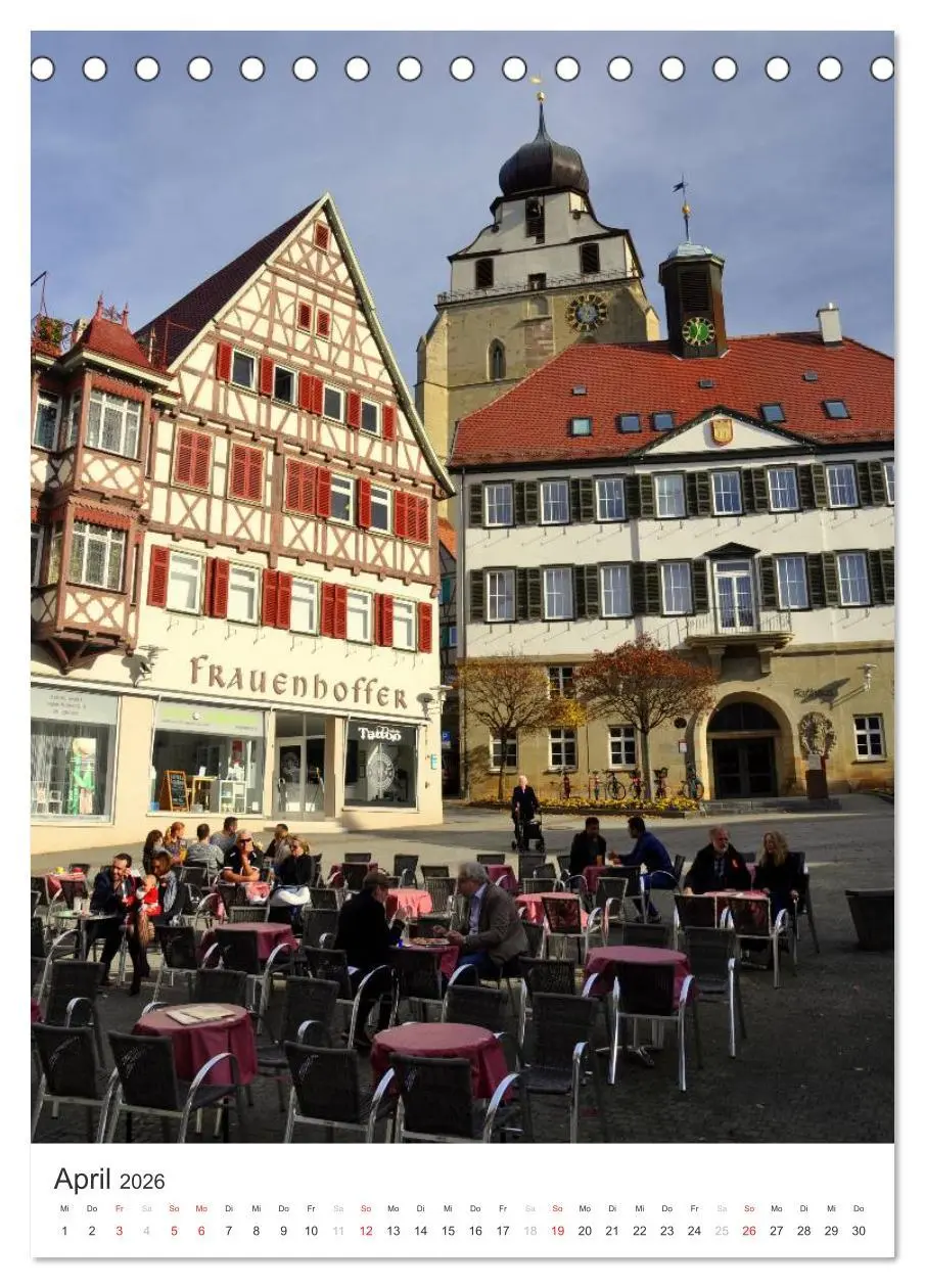 Bild: 9783516428643 | Herrenberg (Tischkalender 2026 DIN A5 hoch), CALVENDO Monatskalender