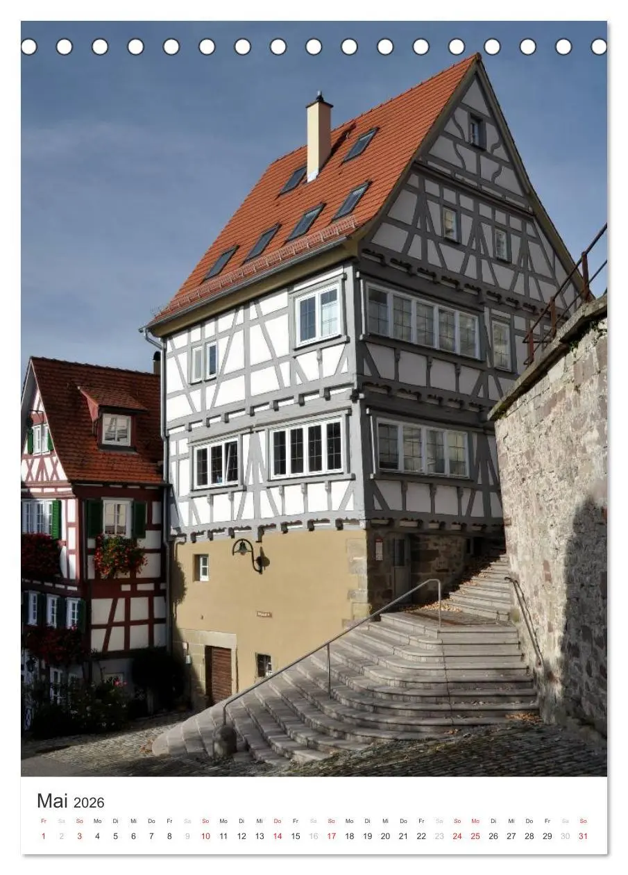 Bild: 9783516428643 | Herrenberg (Tischkalender 2026 DIN A5 hoch), CALVENDO Monatskalender