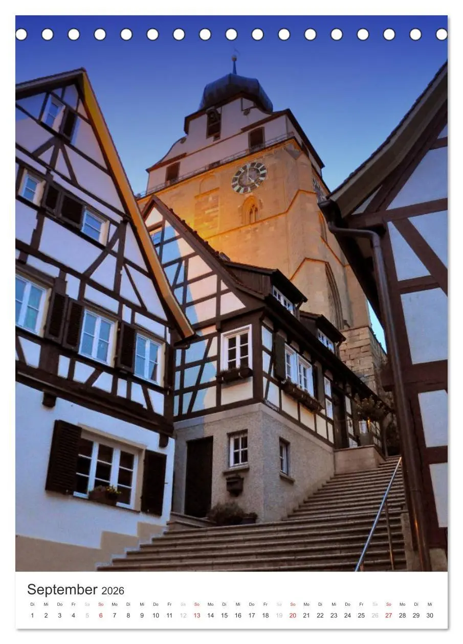 Bild: 9783516428643 | Herrenberg (Tischkalender 2026 DIN A5 hoch), CALVENDO Monatskalender