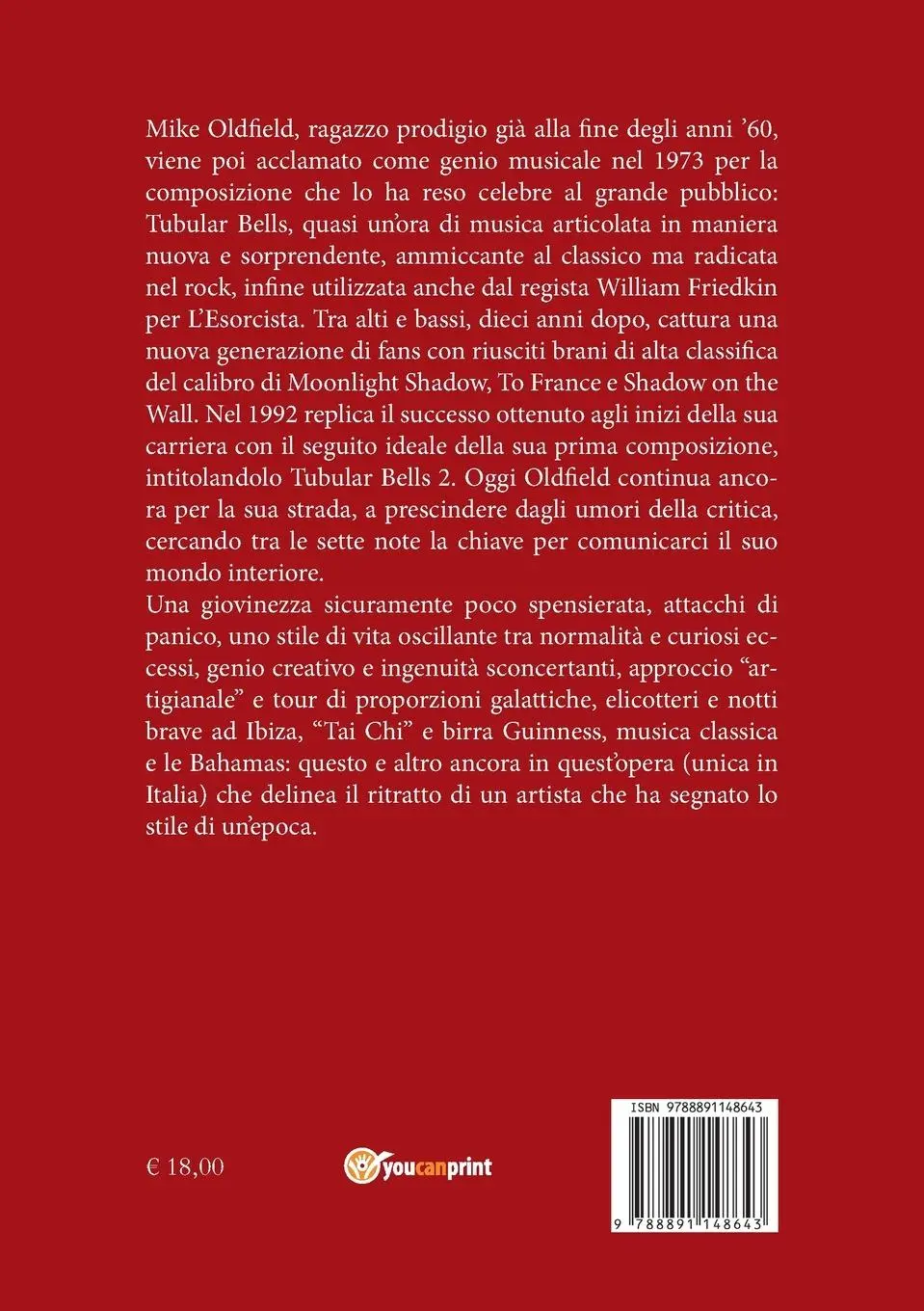 Rückseite: 9788891148643 | Mike Oldfield - Seconda Edizione 2015 | Giovanni Manuali | Taschenbuch