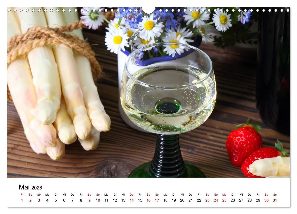 Bild: 9783457878743 | Weinkalender (Wandkalender 2026 DIN A3 quer), CALVENDO Monatskalender