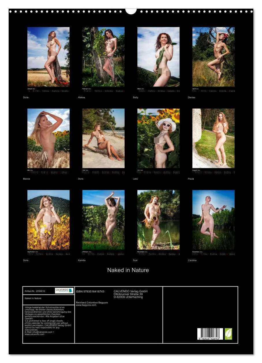 Bild: 9783516418743 | Naked in Nature (Wandkalender 2026 DIN A2 hoch), CALVENDO...
