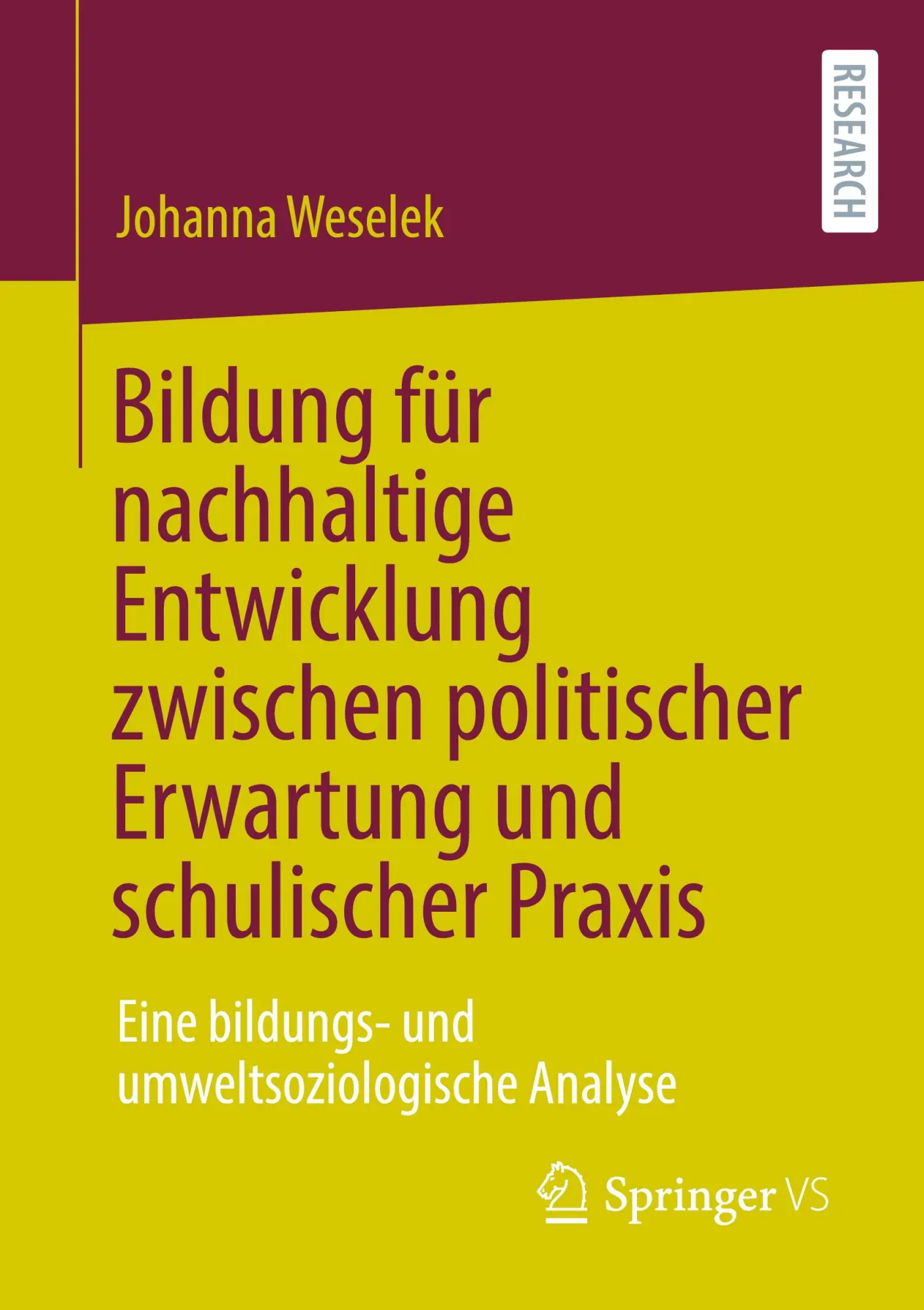Cover: 9783658398743 | Bildung für nachhaltige Entwicklung zwischen politischer Erwartung...