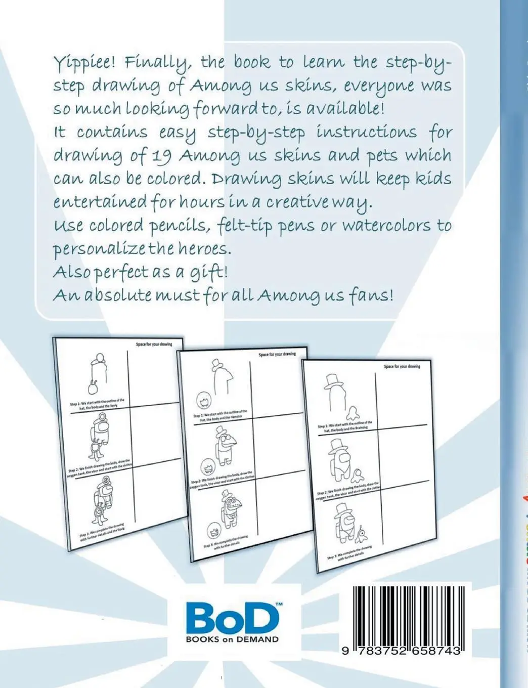 Rückseite: 9783752658743 | How to Draw Skins for Am@ng.us Fans | Ricky Roogle | Taschenbuch