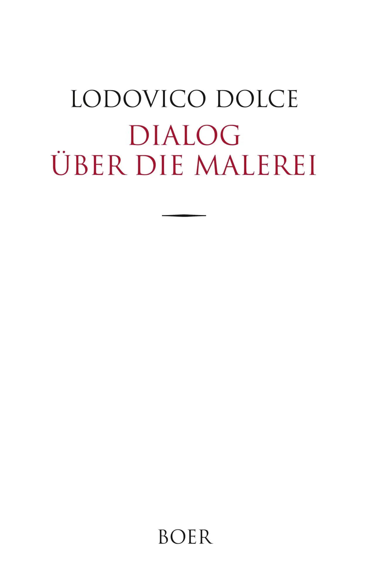 Cover: 9783947618743 | Dialog über die Malerei | Lodovico Dolce | Buch | 192 S. | Deutsch