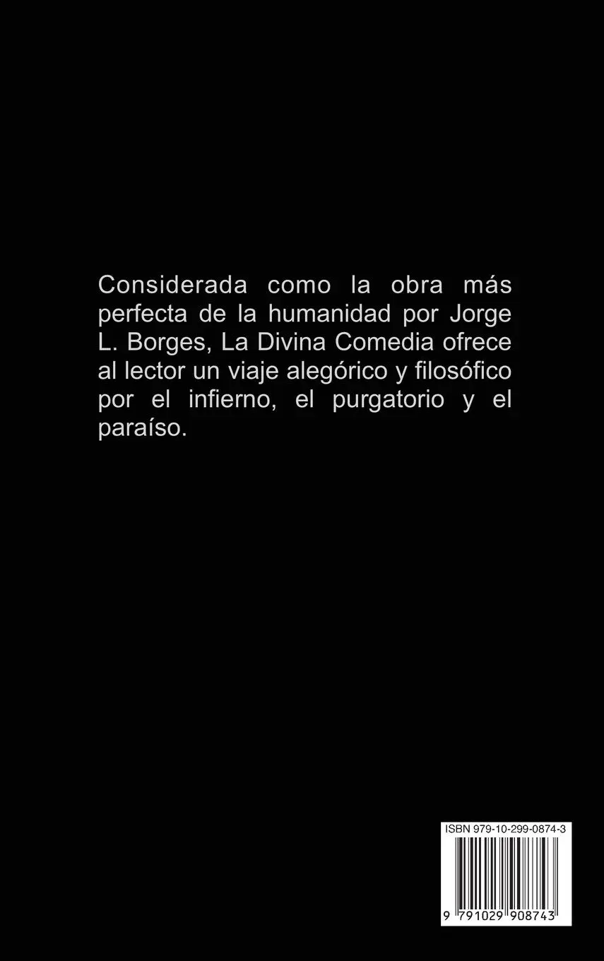 Rückseite: 9791029908743 | La Divina Comedia | el infierno, el purgatorio y el paraíso | Buch