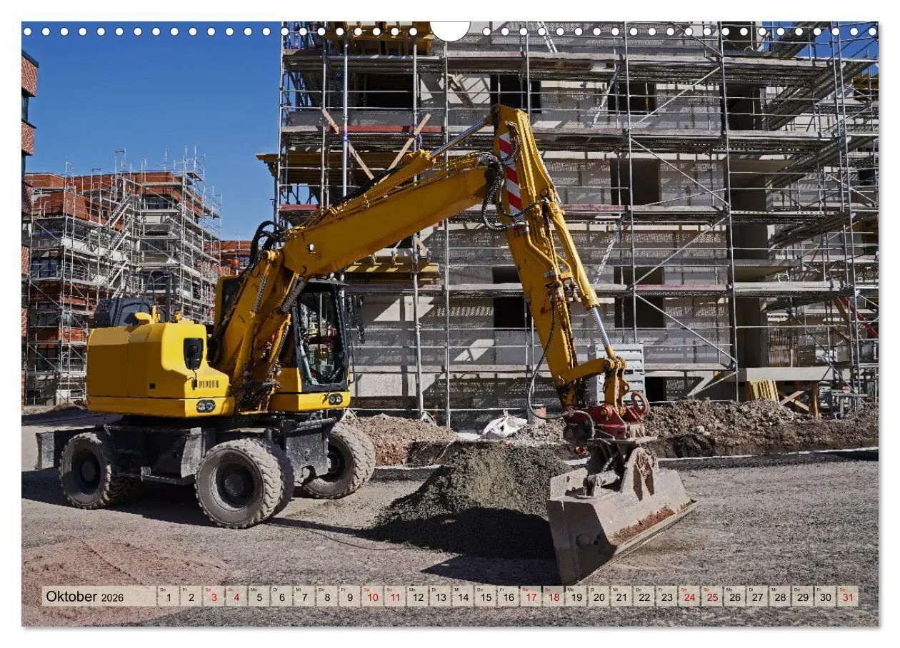 Bild: 9783457318843 | Bagger im Einsatz (Wandkalender 2026 DIN A3 quer), CALVENDO...