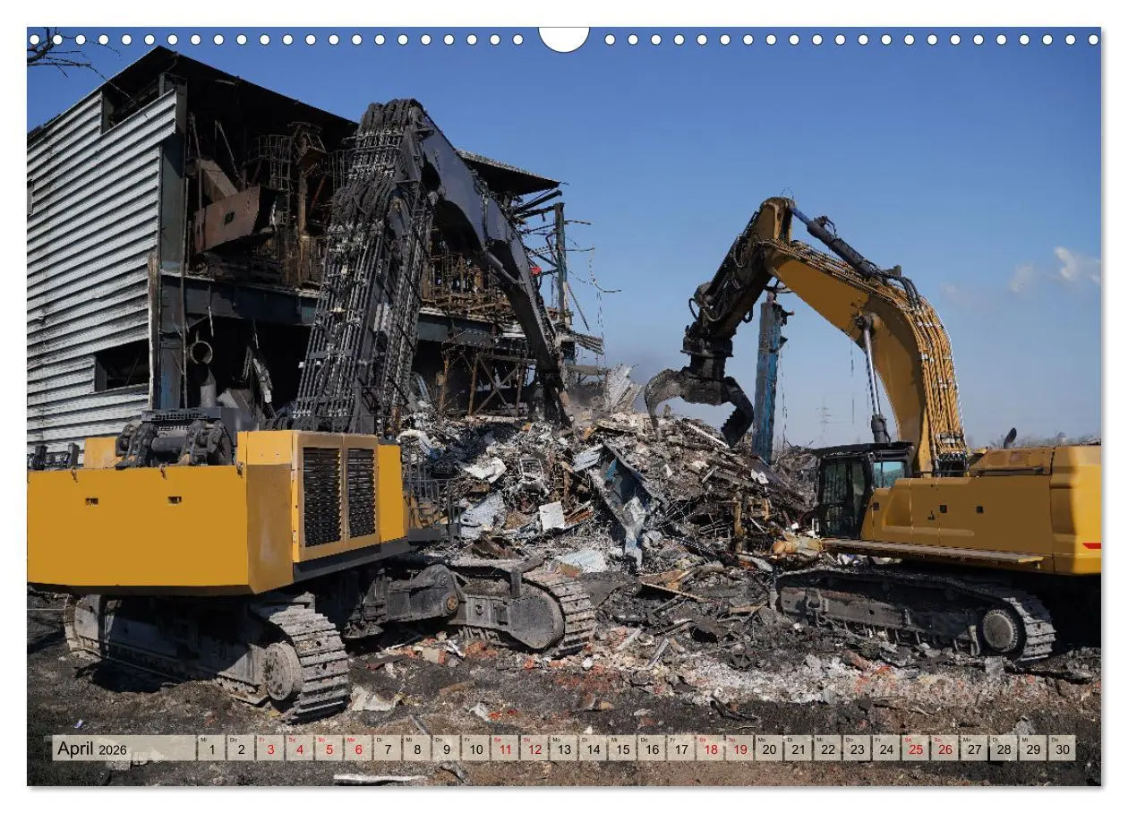 Bild: 9783457318843 | Bagger im Einsatz (Wandkalender 2026 DIN A3 quer), CALVENDO...
