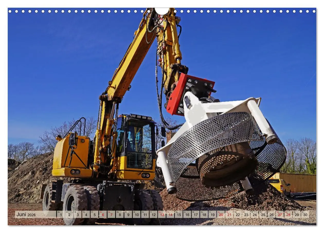 Bild: 9783457318843 | Bagger im Einsatz (Wandkalender 2026 DIN A3 quer), CALVENDO...