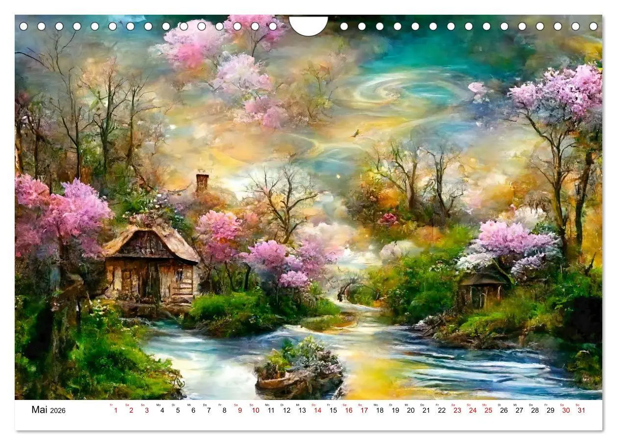 Bild: 9783457558843 | Fantasie Cottages - Ein Jahr durch die Märchenwelt (Wandkalender...