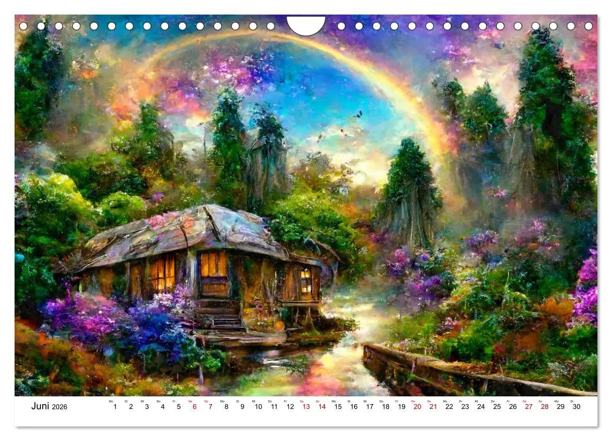 Bild: 9783457558843 | Fantasie Cottages - Ein Jahr durch die Märchenwelt (Wandkalender...