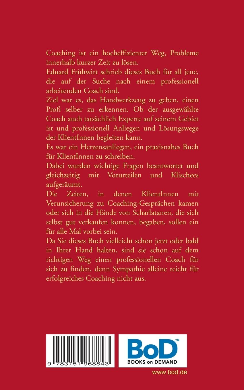 Rückseite: 9783751968843 | Im Coaching-Dschungel | Wie erkenne ich einen professionellen Coach?