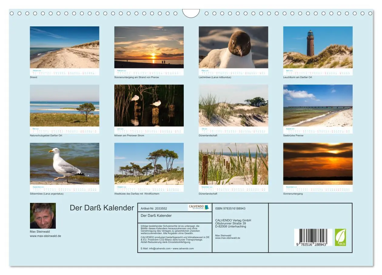 Bild: 9783516188943 | Der Darß Kalender (Wandkalender 2026 DIN A3 quer), CALVENDO...