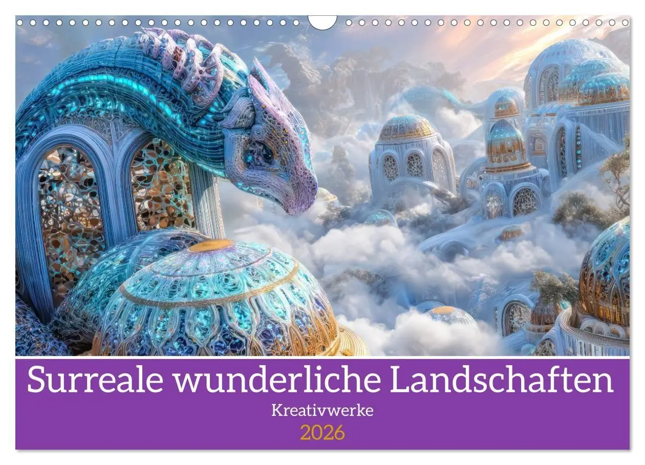 Cover: 9783516708943 | Surreale wunderliche Landschaften - Kreativwerke (Wandkalender 2026...