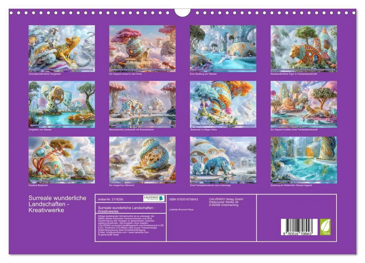 Bild: 9783516708943 | Surreale wunderliche Landschaften - Kreativwerke (Wandkalender 2026...