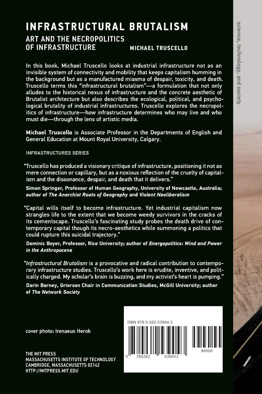 Rückseite: 9780262539043 | Infrastructural Brutalism | Michael Truscello | Taschenbuch | Englisch