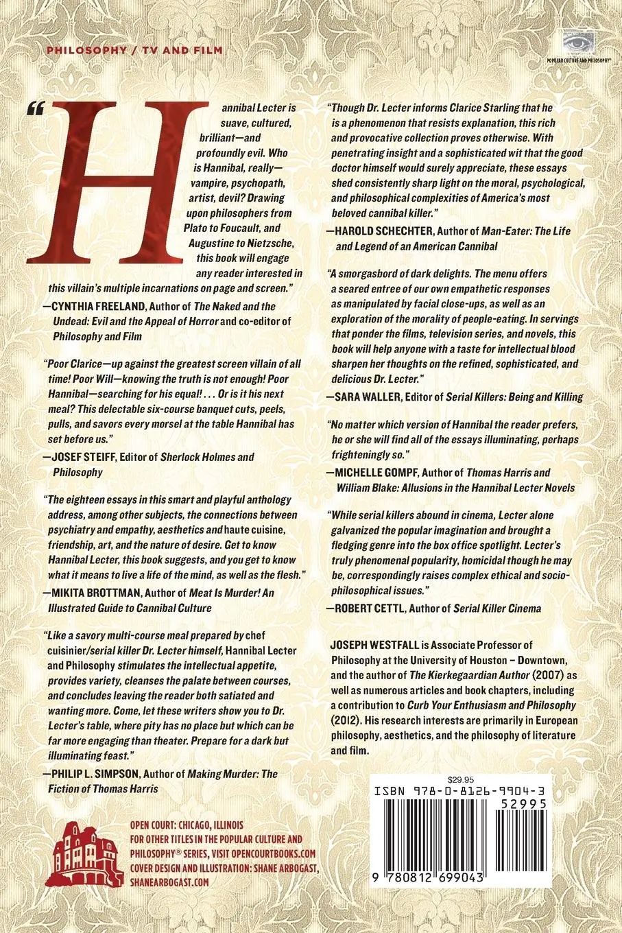 Rückseite: 9780812699043 | Hannibal Lecter and Philosophy | The Heart of the Matter | Westfall