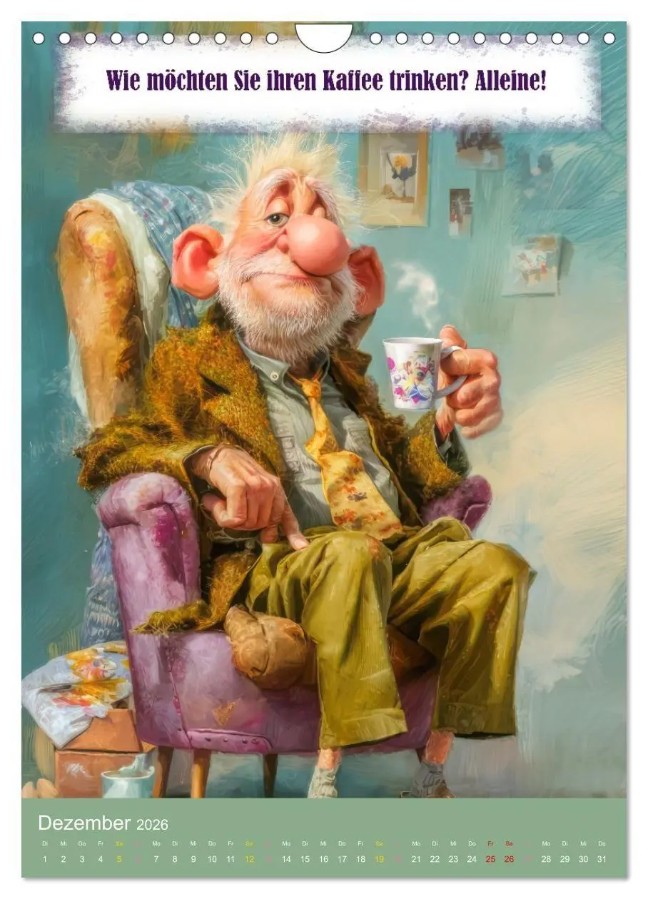 Bild: 9783516699043 | Kaffeezeit - Humor und Sprüche (Wandkalender 2026 DIN A4 hoch),...