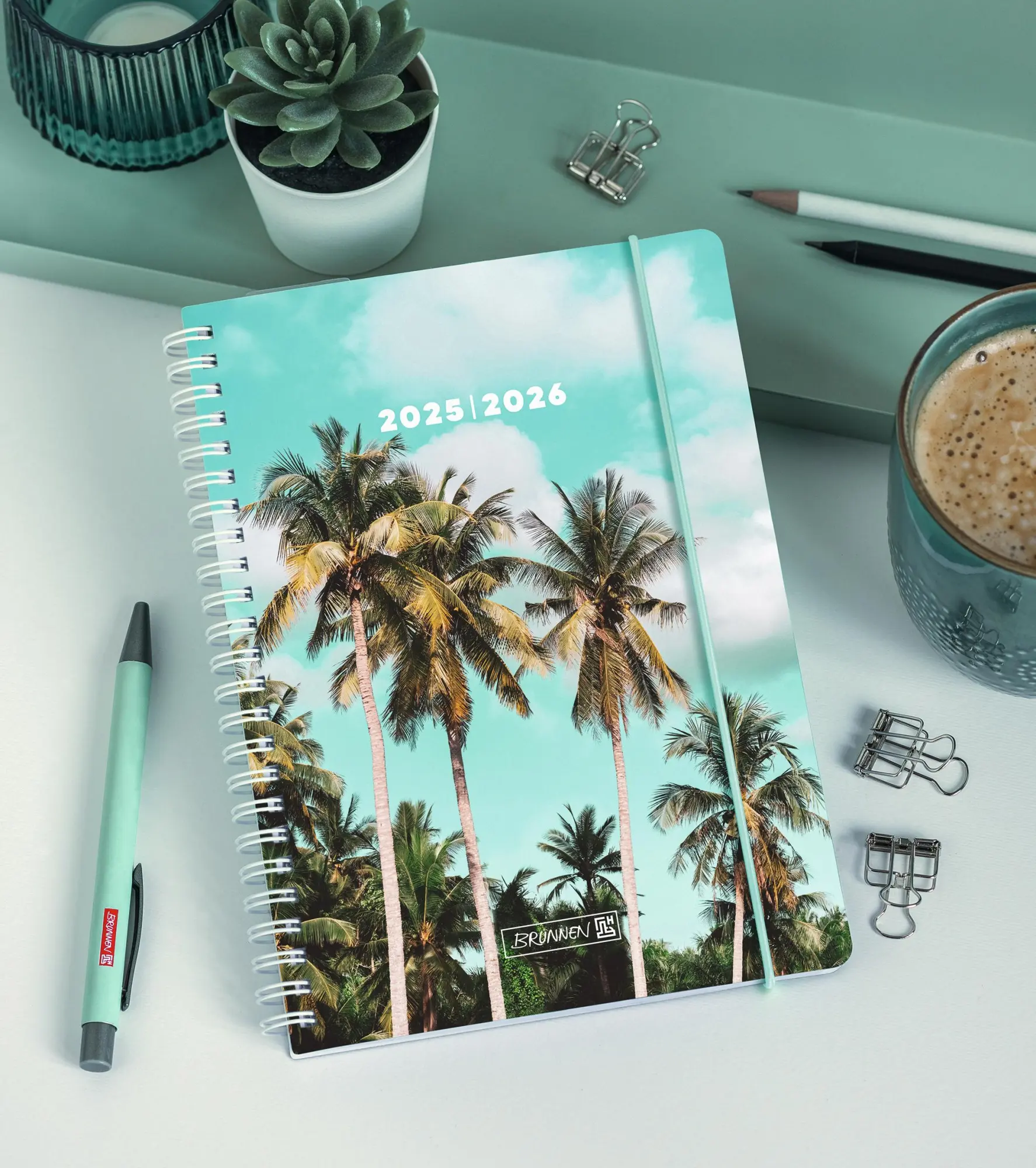 Bild: 4061947139143 | BRUNNEN Schülerkalender (2025/2026) "Tropical", 2 Seiten = 1 Woche,...