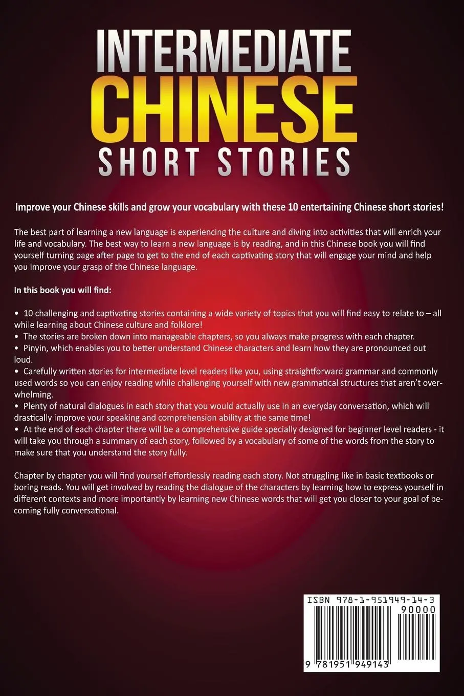 Rückseite: 9781951949143 | Intermediate Chinese Short Stories | Lingo Mastery | Taschenbuch
