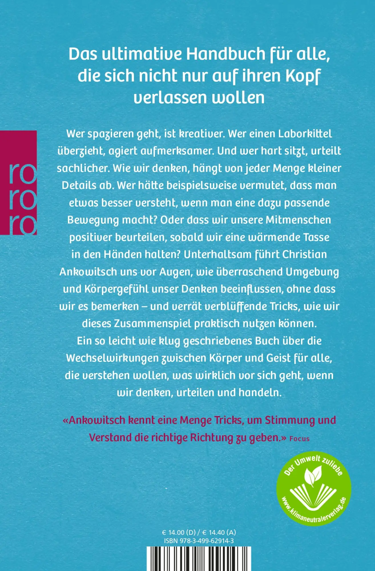 Rückseite: 9783499629143 | Warum Einstein niemals Socken trug | Christian Ankowitsch | Buch