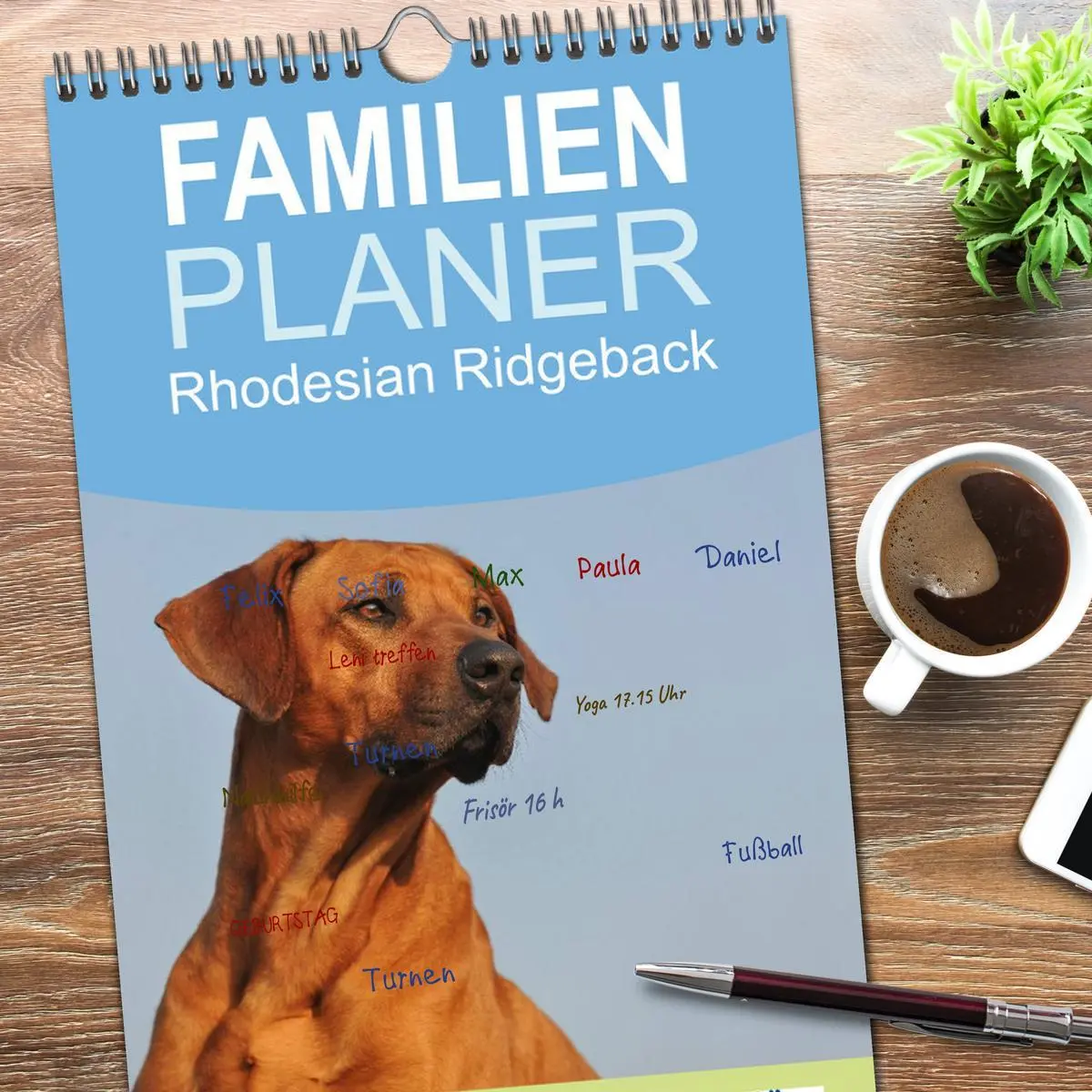 Bild: 9783516519143 | Familienplaner 2026 - Rhodesian Ridgeback 2026 mit 5 Spalten...