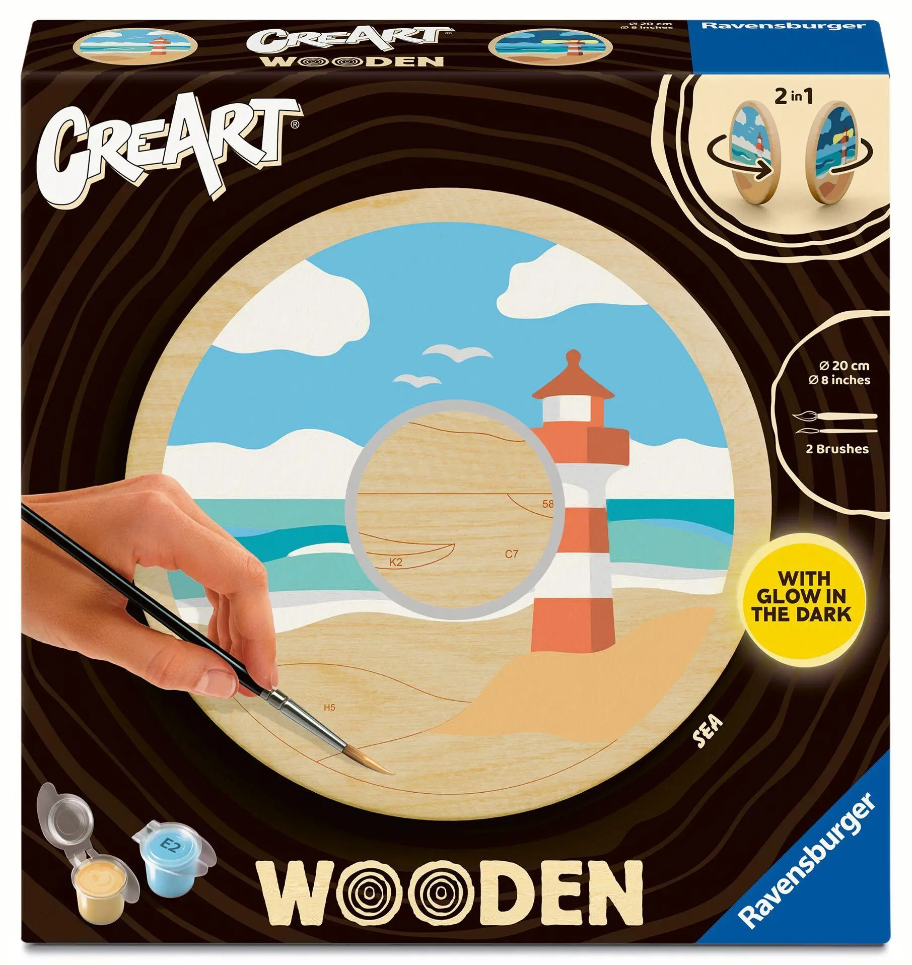 Cover: 4005556259243 | CreArt, Malen nach Zahlen Wooden - Sea | Spiel | CreArt | Deutsch
