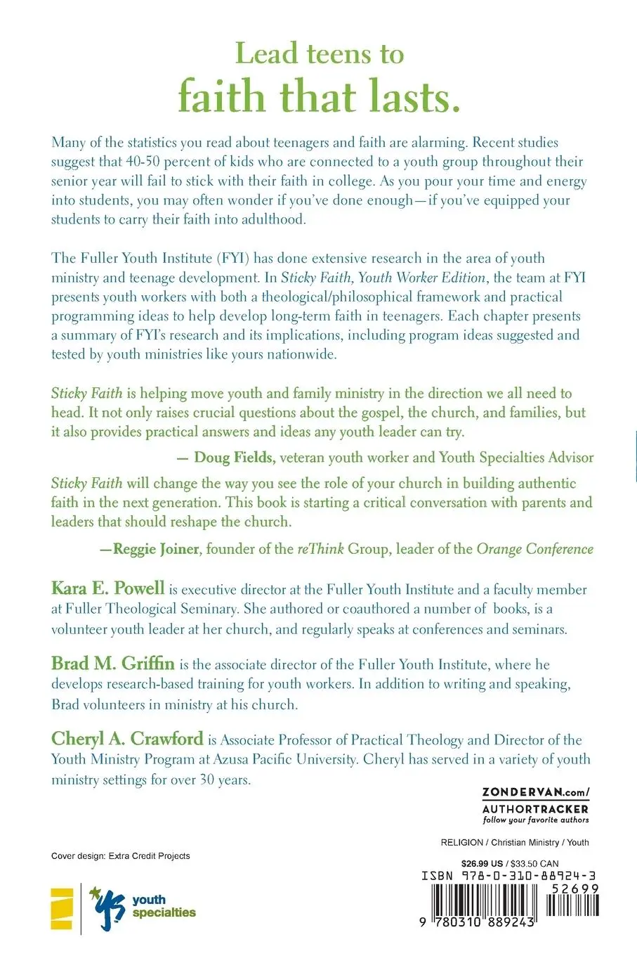 Rückseite: 9780310889243 | Sticky Faith, Youth Worker Edition | Kara Powell (u. a.) | Taschenbuch