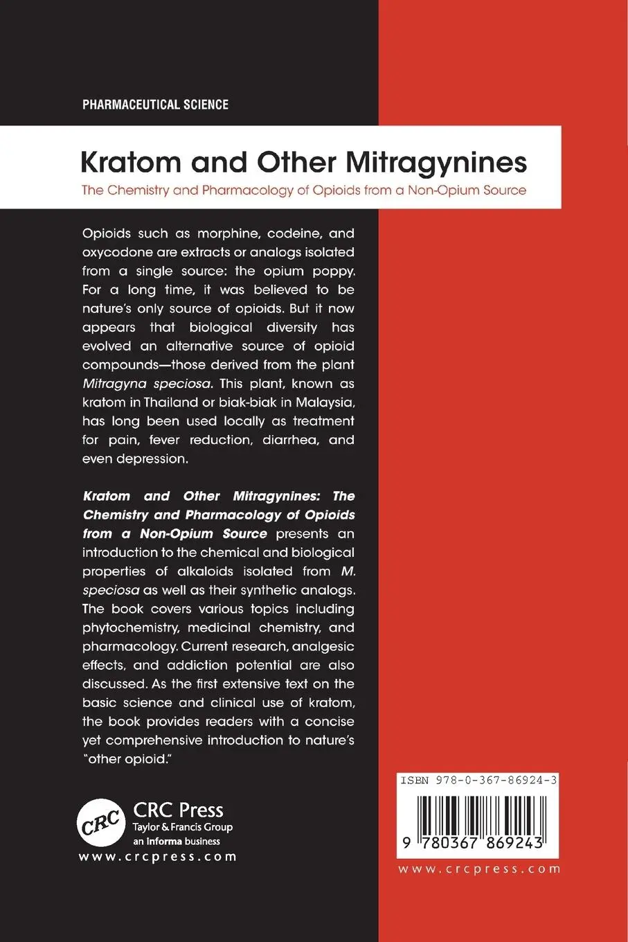 Rückseite: 9780367869243 | Kratom and Other Mitragynines | Robert B. Raffa | Taschenbuch | 2019
