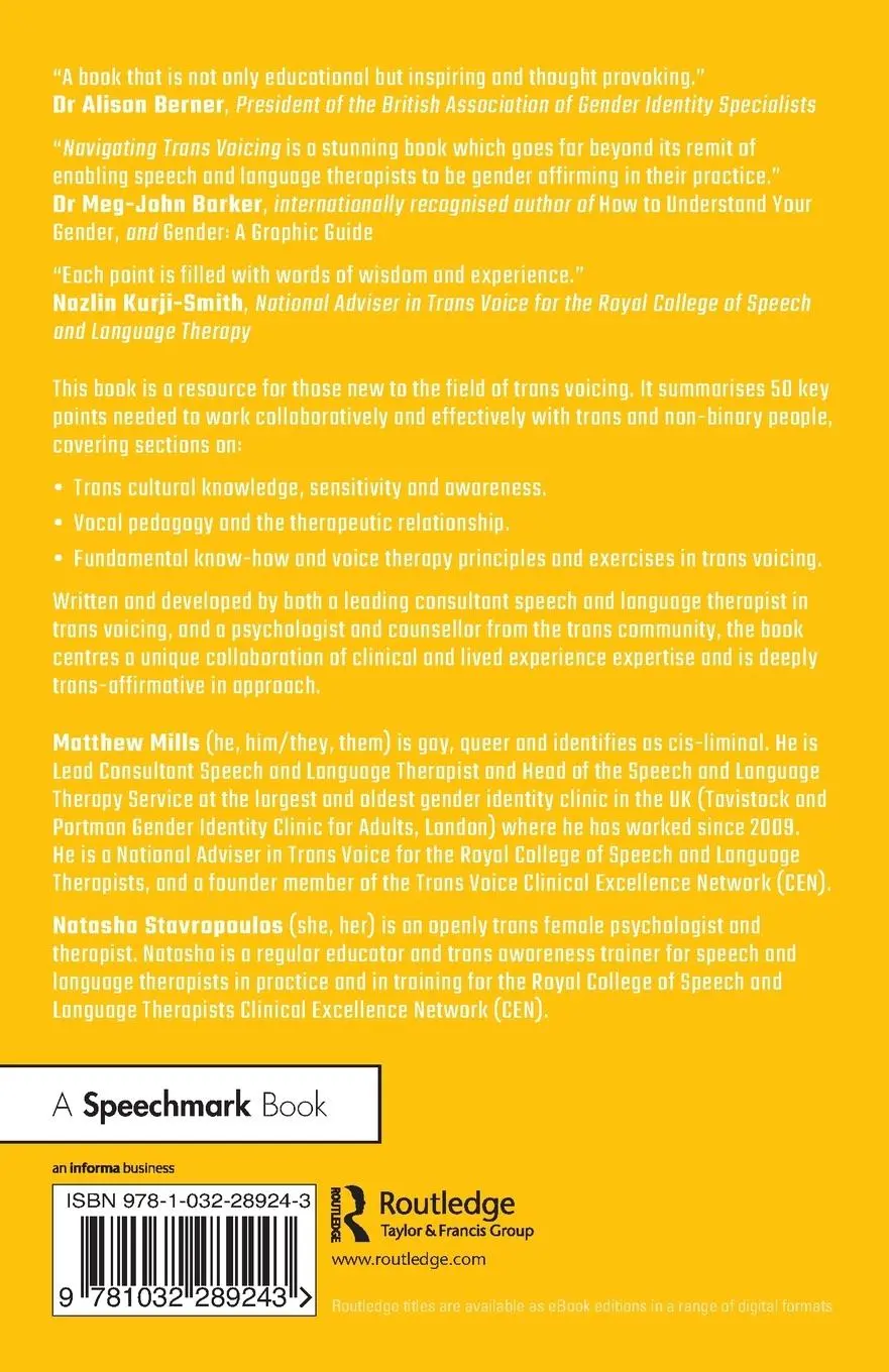 Rückseite: 9781032289243 | Navigating Trans Voicing | Matthew Mills (u. a.) | Taschenbuch | 2024