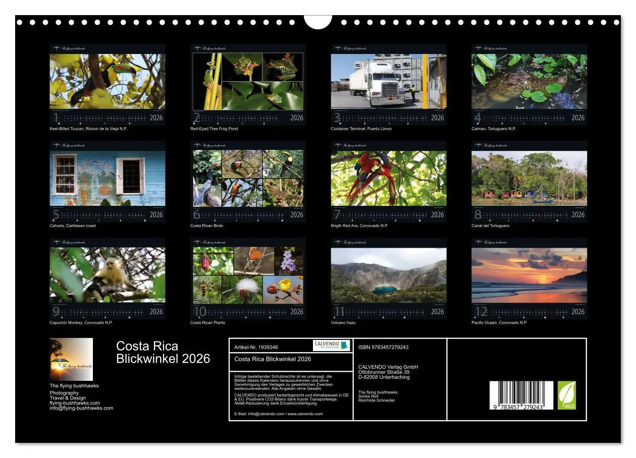 Bild: 9783457279243 | Costa Rica Blickwinkel 2026 (Wandkalender 2026 DIN A3 quer),...