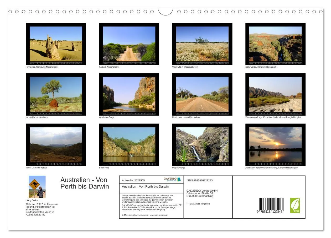 Bild: 9783516129243 | Australien - Von Perth bis Darwin (Wandkalender 2026 DIN A3 quer),...