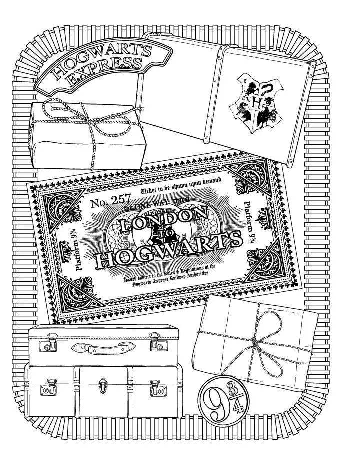 Bild: 9783625199243 | Harry Potter 20 Ausmal-Postkarten: Greetings from Hogwarts,...