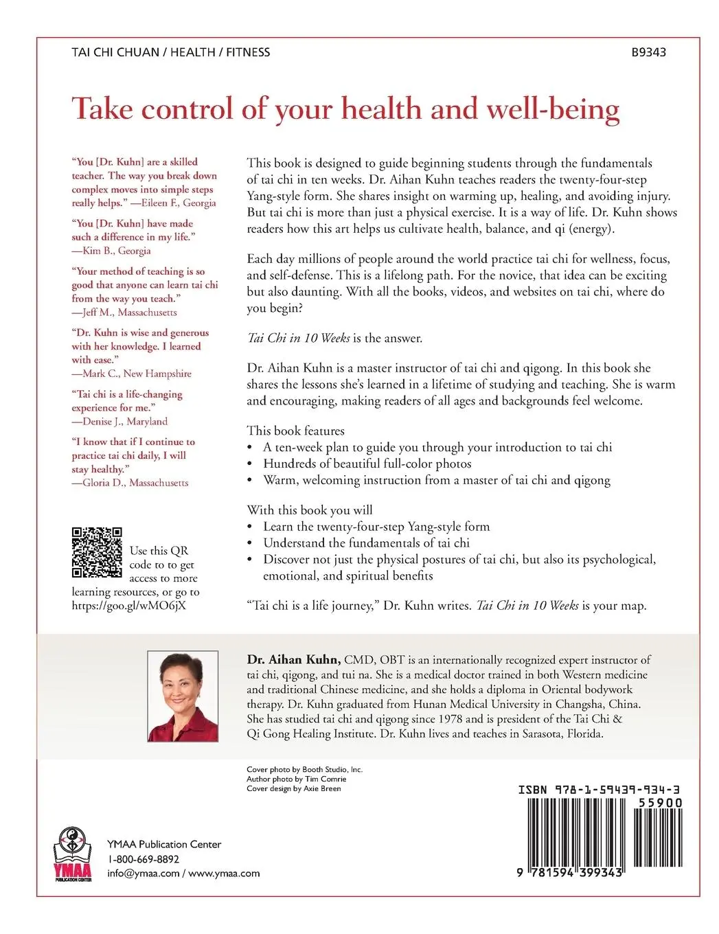 Rückseite: 9781594399343 | Tai Chi In 10 Weeks | A Beginner's Guide | Aihan Kuhn | Buch | 2023