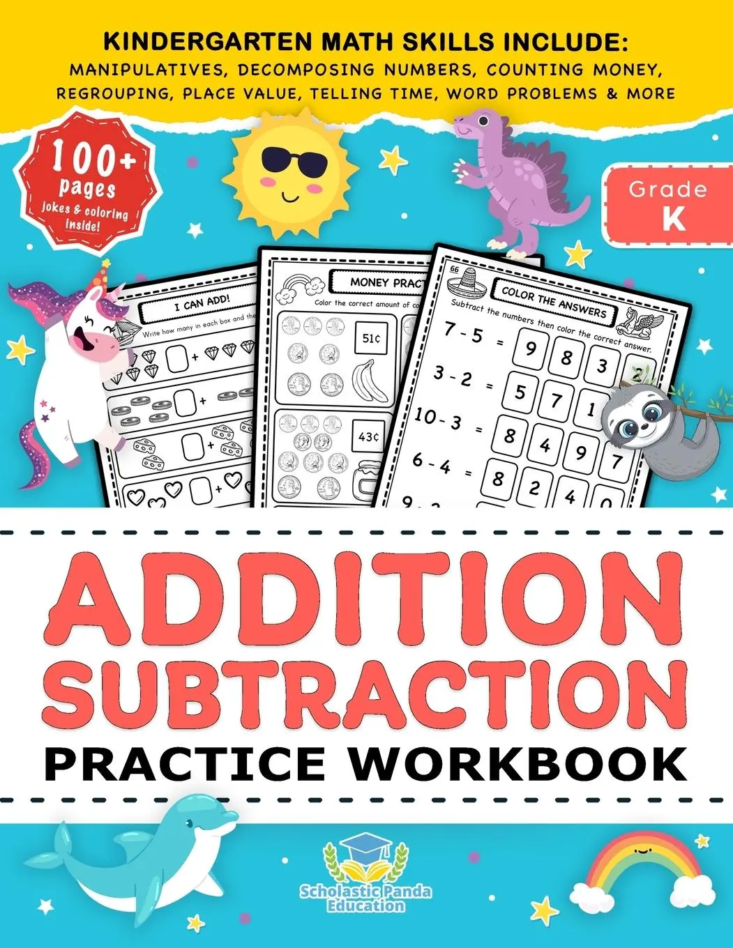 Cover: 9781953149343 | Addition Subtraction Practice Workbook | Scholastic Panda Education